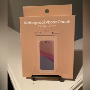 Universal Waterproof Phone Pouch with Neck Lanyard - Peach